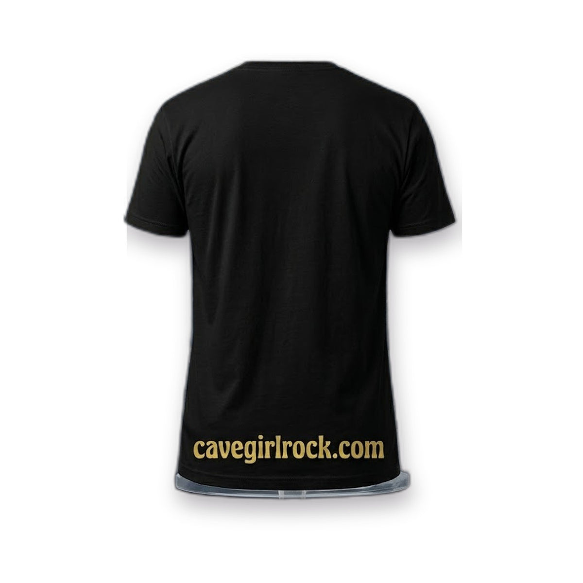 Cavegirl Want Rock T-Shirt — Black, Unisex Cotton