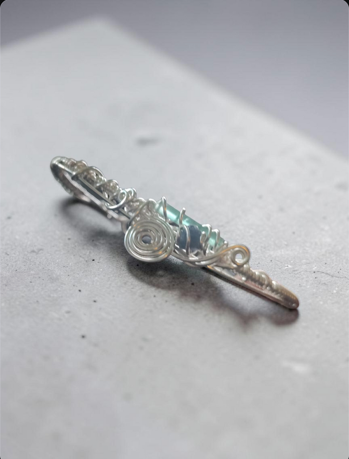 Spiral Swirl Bracelet (Tourmaline/Raw Sapphire)